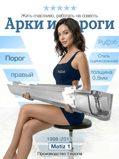 Порог правый Daewoo Matiz 1 1998-2015 (Klokkerholm)