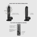 Фаллоимитатор Strap-on-me ROTATING & VIBRATING REALISTIC DILDO с вращением и вибрацией L (черный)