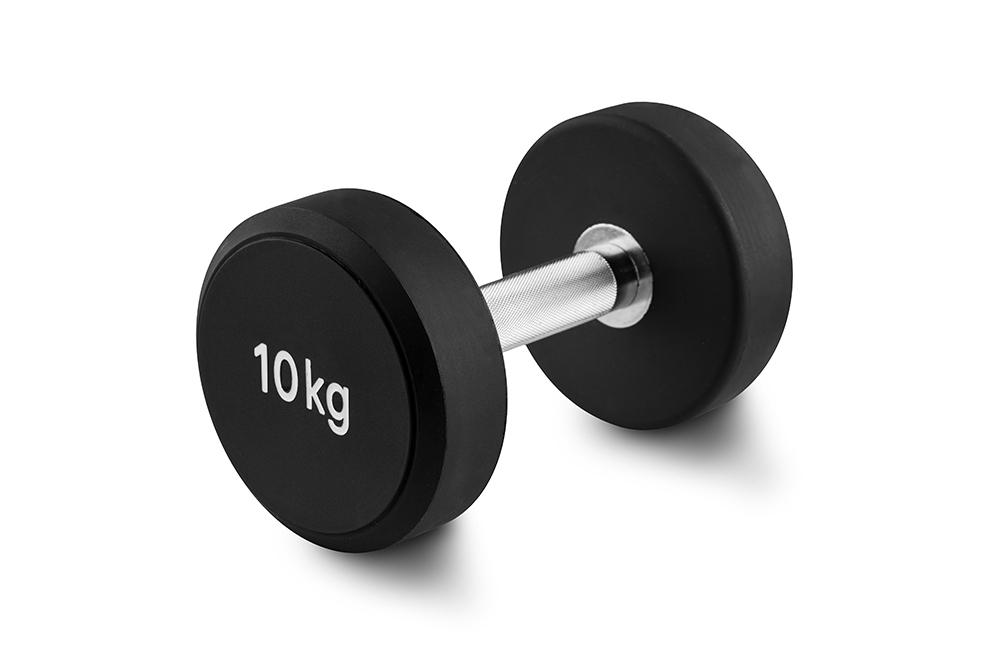 Гантель 10 кг PU (черный)