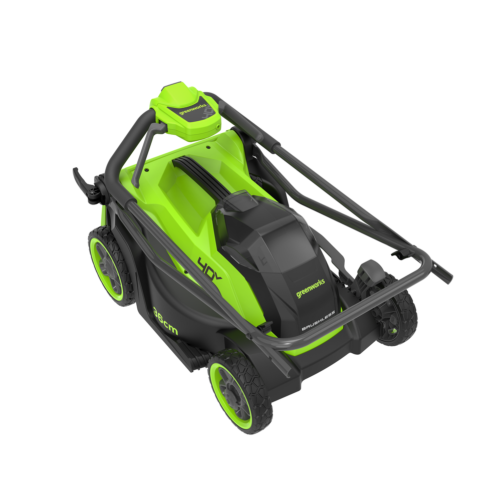 Газонокосилка аккумуляторная Greenworks GD40LM361, 40V, 36 см, бесщеточная, c 1хАКБ 4Ач и ЗУ (2520807UB)