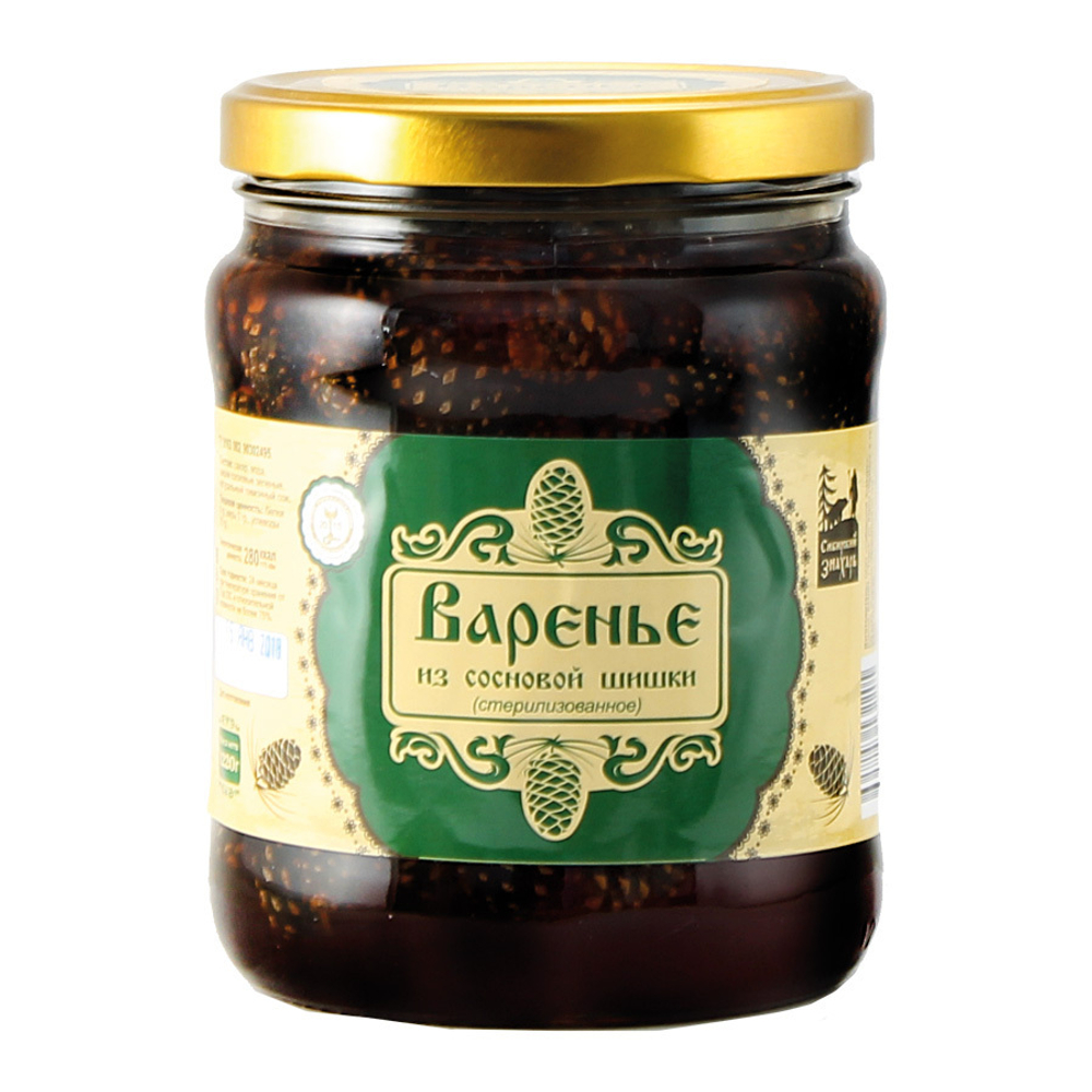 Варенье из сосновых шишек (80% шишки), СИБИРСКИЙ ЗНАХАРЬ, 1,22кг (1л)