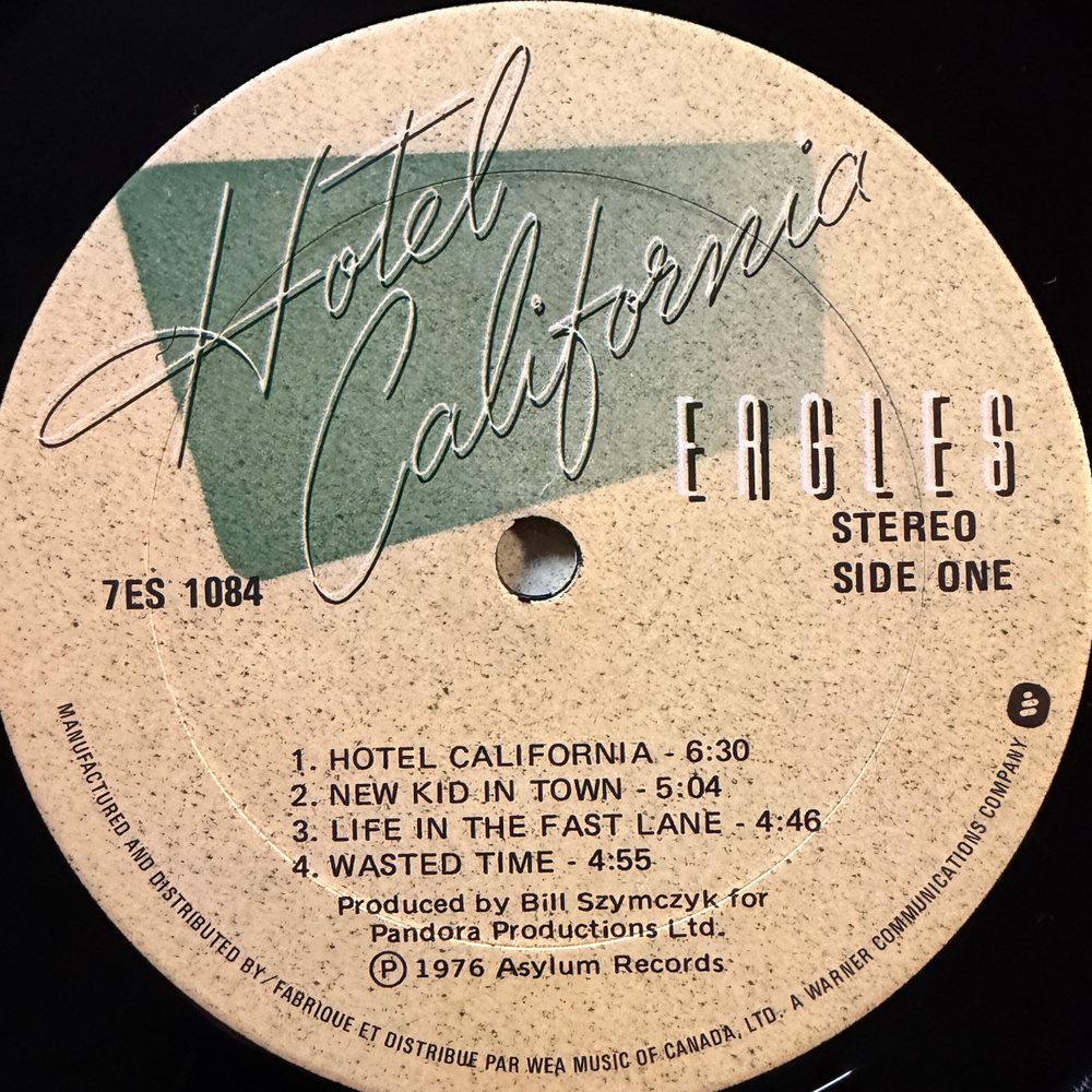 Eagles ‎– Hotel California (Канада 1976г.)