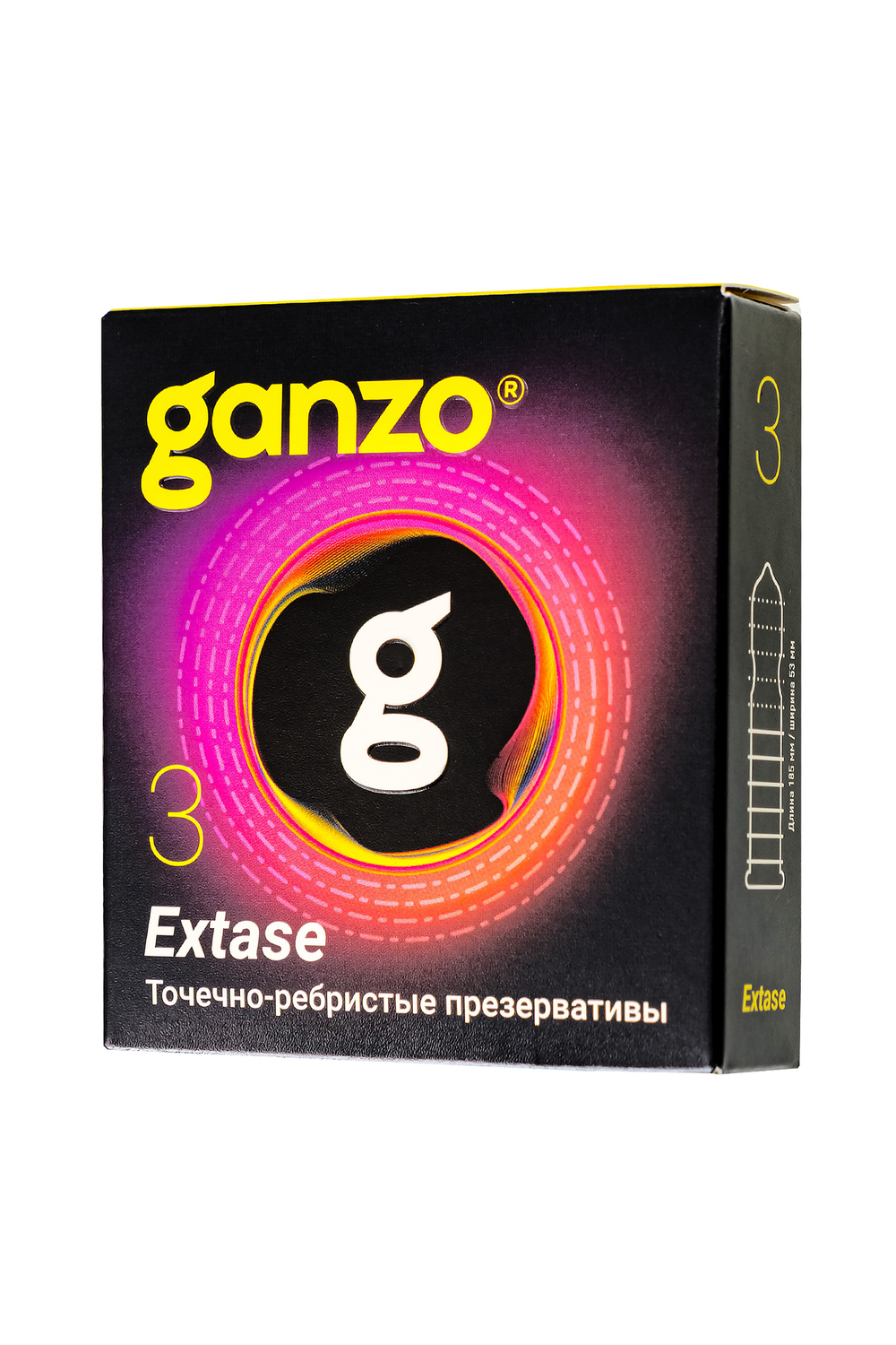 Презервативы Ganzo Extase точечно-ребристые № 3 шт