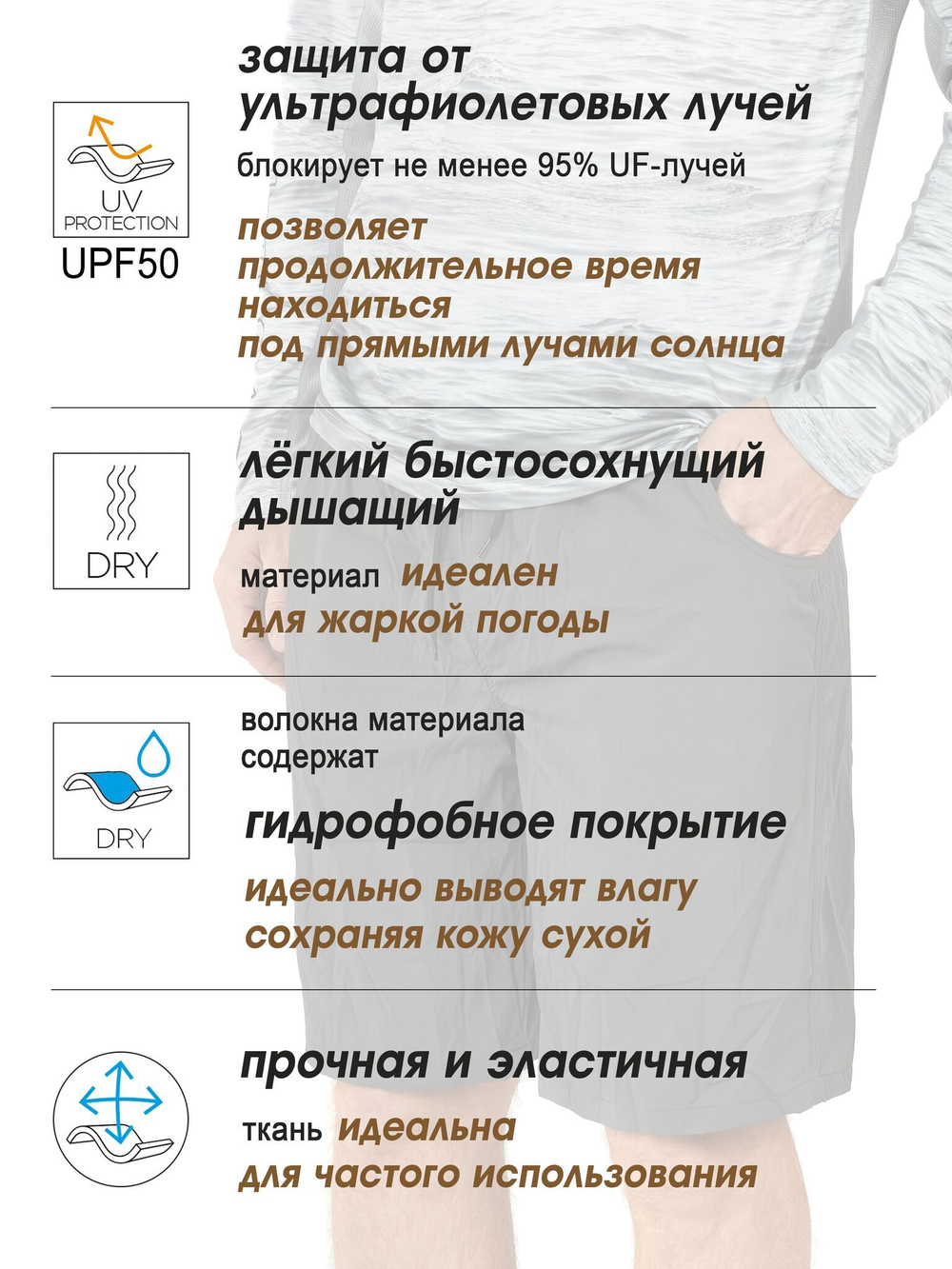 Шорты Norfin SUN PRO RELAX 01 р.S