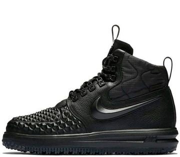 Кроссовки Nike Lunar Force 1 Duckboot Black Blue с мехом