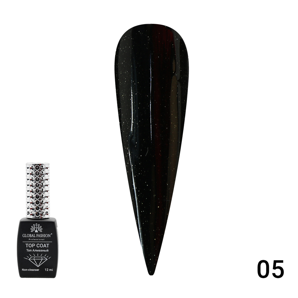 Топ с глиттером Galaxy Top Coat 05, 12 мл
