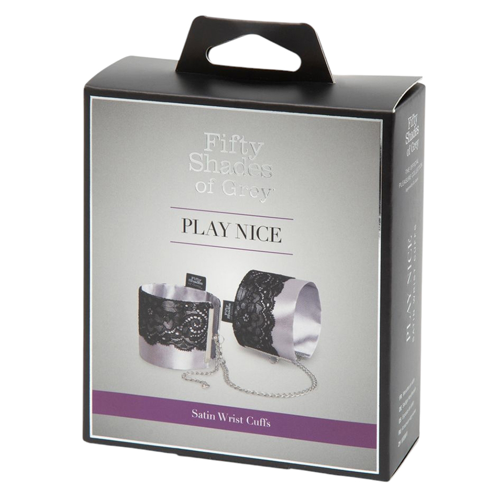 Атласные наручники с кружевом Fifty Shades of Grey Play Nice Satin and Lace Wrist Cuffs
