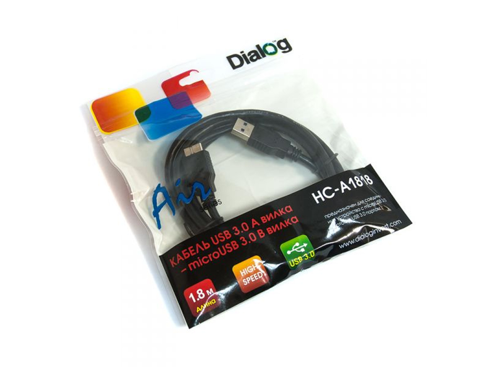 Кабель Dialog HC-A1818 microUSB 1,8м