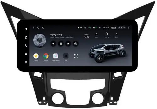 Магнитола для Hyundai Sonata 6 YF 2010-2013 (штатный усилитель) - Teyes LUX ONE ROUND монитор 12.3" 2K QLED на Android 10, Быстрая, CarPlay, 4G SIM-слот