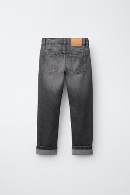 ZARA ДЖИНСЫ STRAIGHT, МЯГКИЙ СЕРЫЙ