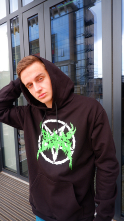 Худи OLDY Green Logo Чёрный