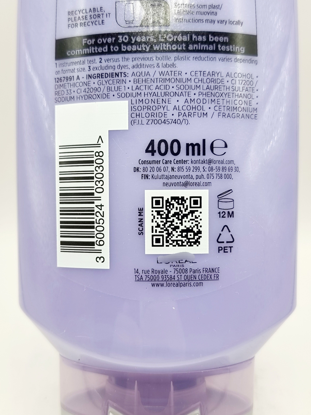 Кондиционер для волос Hyaluron Pure с салициловой и гиалуроновой кислотами 400 мл (Франция)