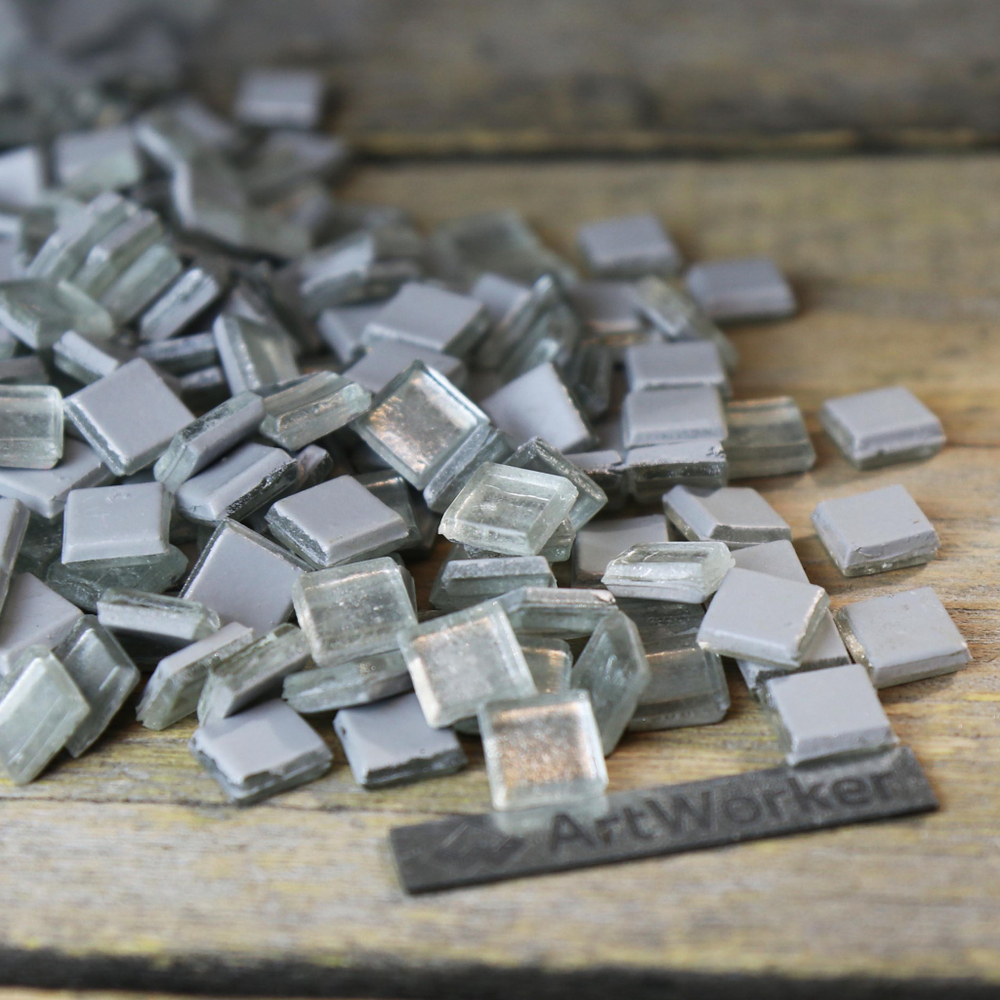 Серебряная стеклянная мозаика FLORY10 NJ01 10x10mm ArtWorker