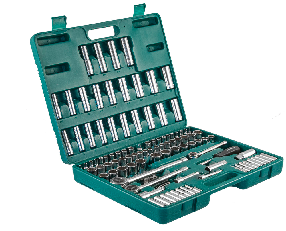 S05H48107S Набор инструмента универсальный 1/4", 3/8" и 1/2"DR, 107 предметов
