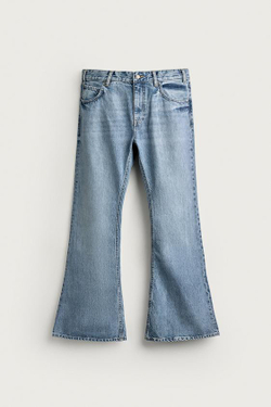 ZARA ДЖИНСЫ FLARE FIT, ГОЛУБОЙ