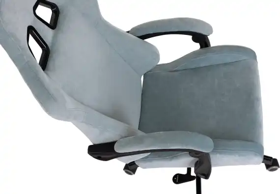 Кресло игровое Knight Terminator серо-голубой Light-28 крестов. металл
