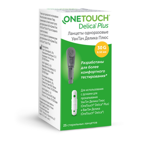 Ланцеты One Touch Delica Plus, 25 шт.