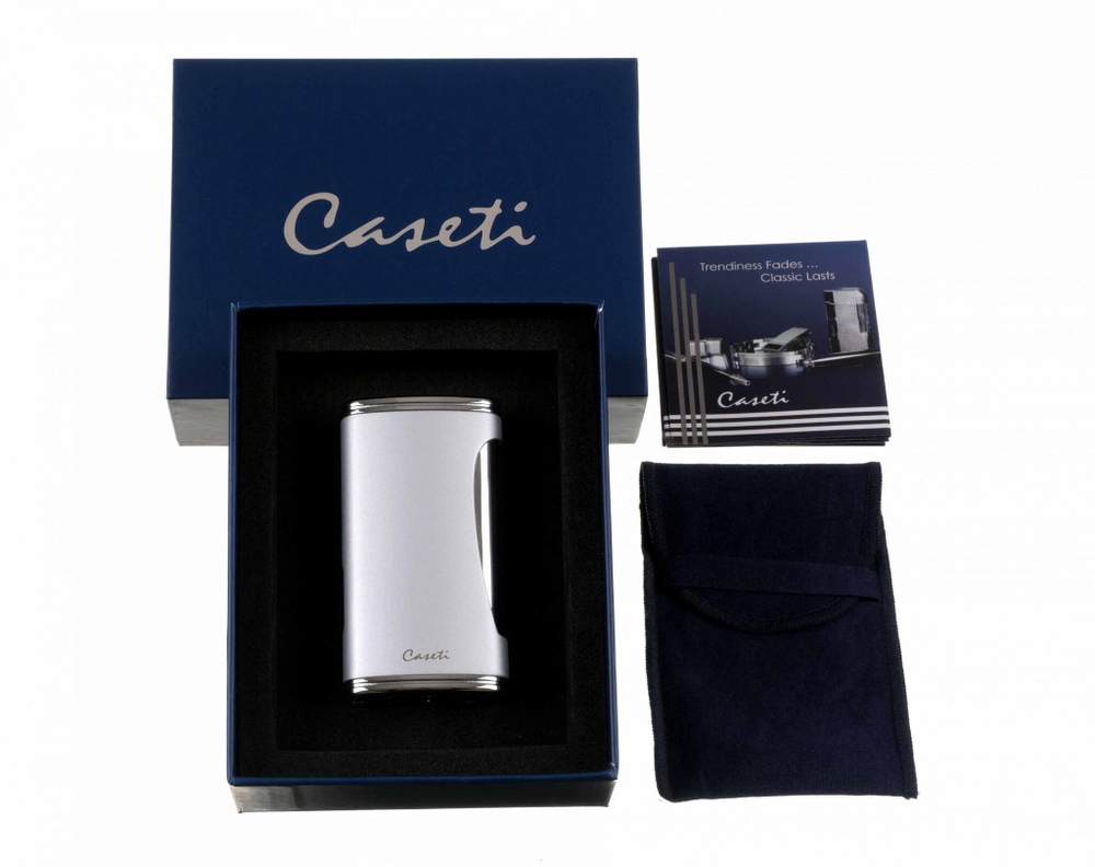 Зажигалка Caseti сигарная турбо, серебристая CA567-3