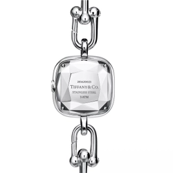 Часы - браслет из серебра 925 с бриллиантами, Tiffany 💠Hard Wear watch pink