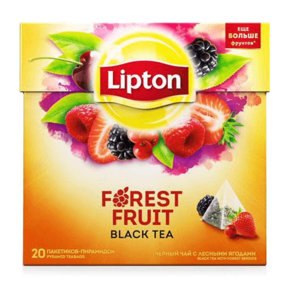 Чай Lipton черный лесные ягоды 20 пакетиков