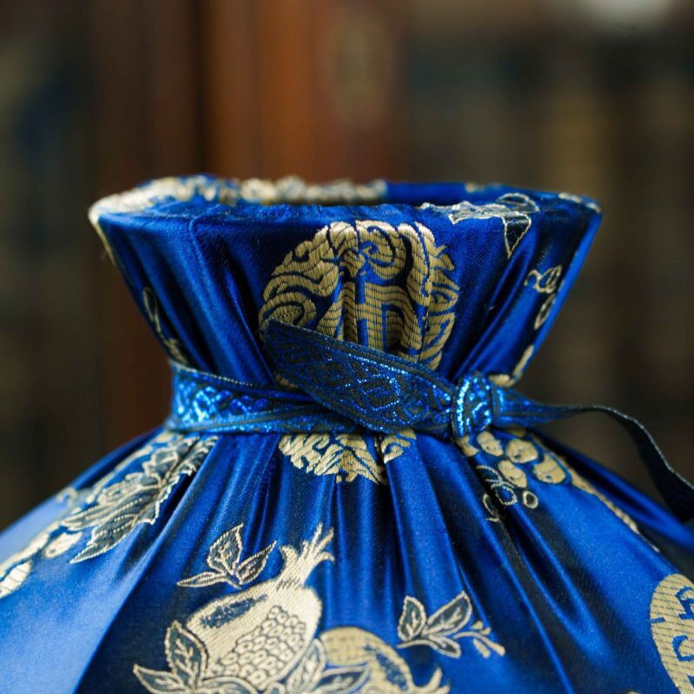 Настольная лампа «Синий шелк»