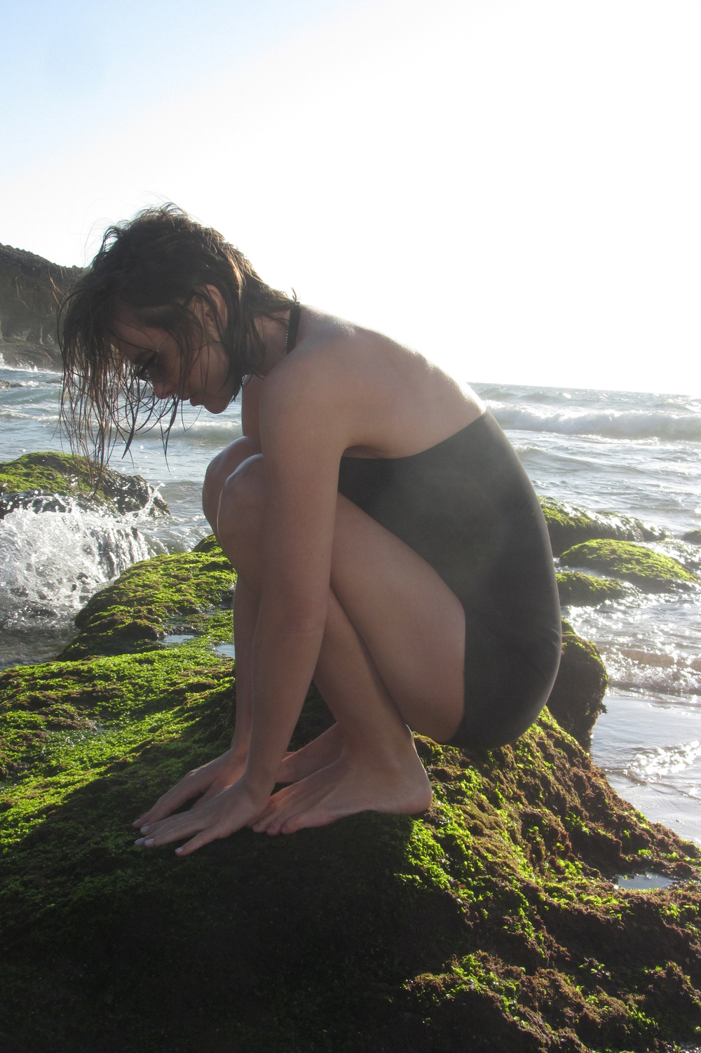 black halter overall