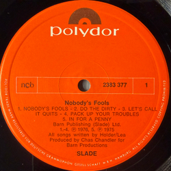 Виниловая пластинка Slade - Nobody's Fools LP