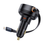 Автомобильная зарядка Baseus Enjoyment Pro C+Retractable L Cable 55W
