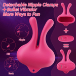 Вибростимуляторы для сосков Silicone toys 9 режимов розовый