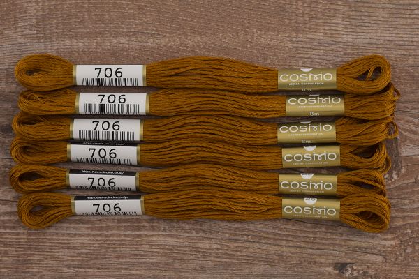 Мулине Lecien Cosmo, цв. 0706 / 6 мот. по 8 метров, в 6 сложений