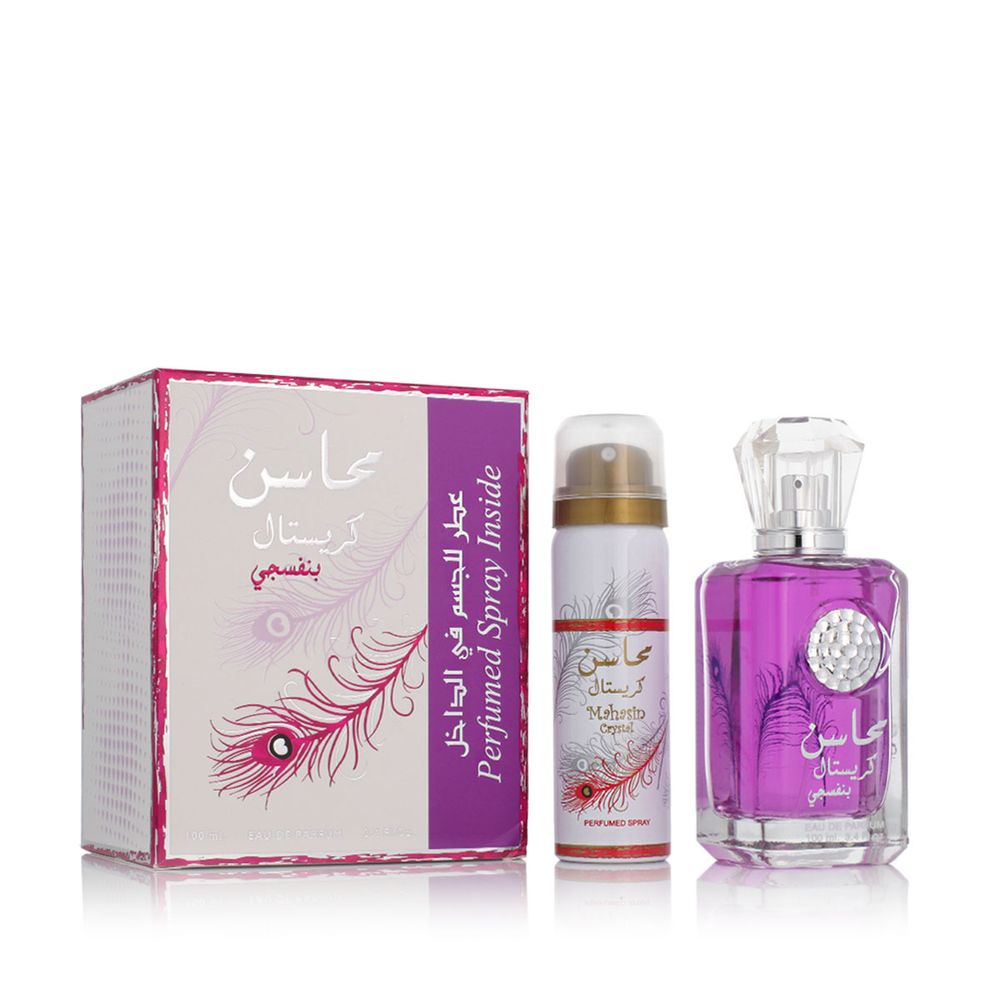 Lattafa Mahasin Crystal Violet EDP 100 ml + DEO VAPO 75 ml (woman) 1 pcs