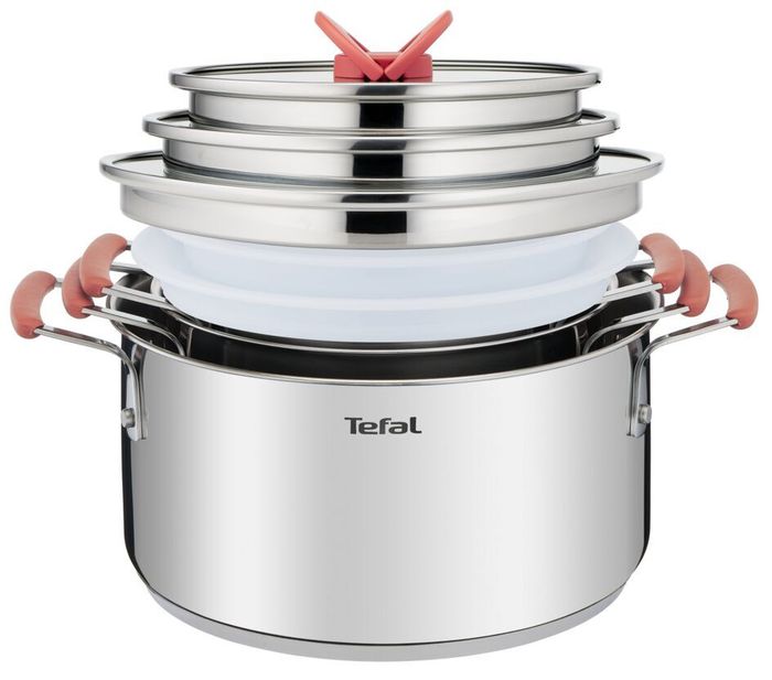 Набор посуды Tefal Opti'Space 13 предметов 2,1/3/5,2л 18/20/24см G720SD74