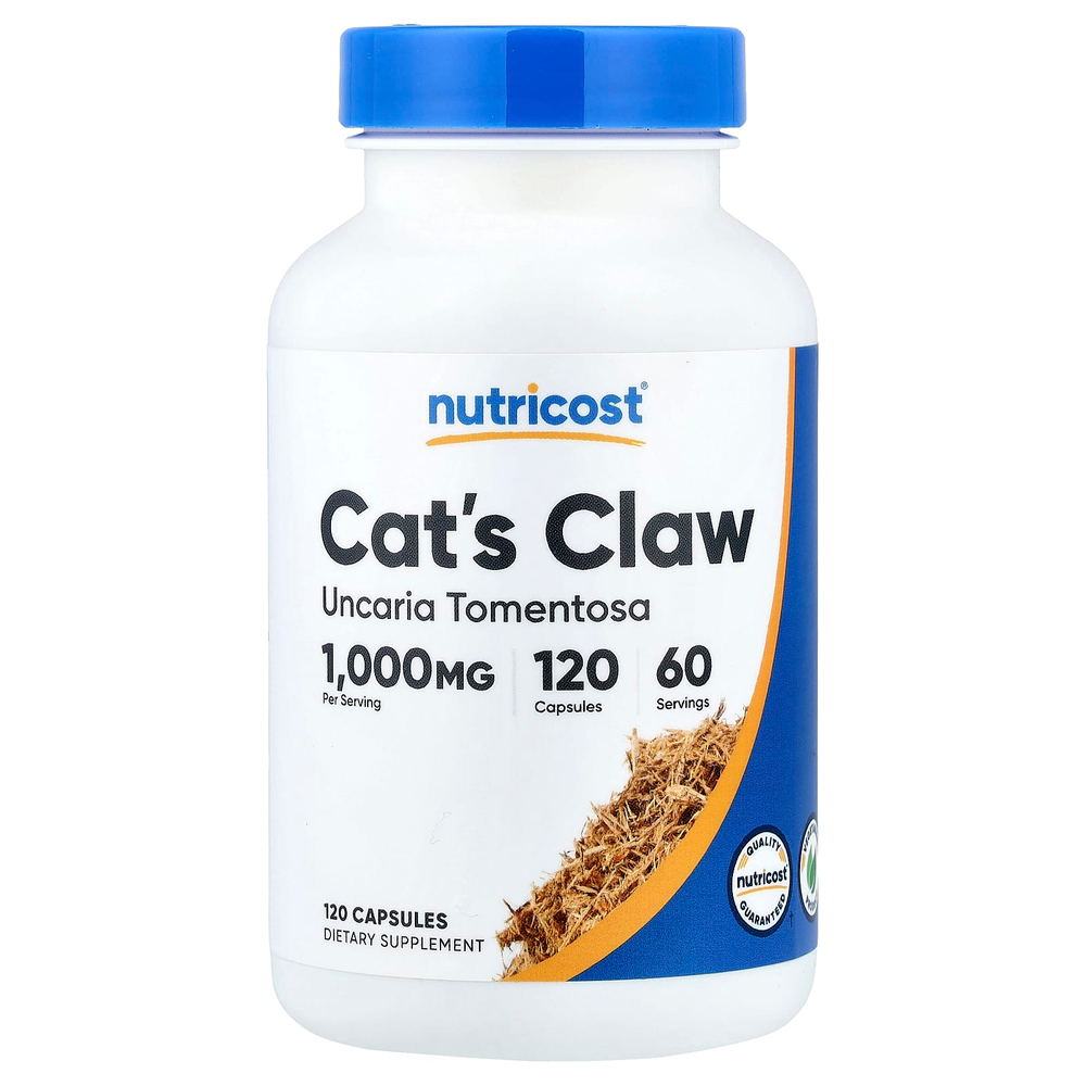 Nutricost, Кошачий коготь, 120 капсул (500 мг на капсулу)