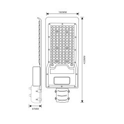 Светильник уличный светодиодный ЭРА SPP-502-0-50K-100 100Вт 5000К IP65 КСС Ш консольный | Уличные консольные светильники