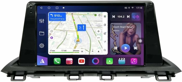 Магнитола для Mazda CX-4 2016-2024 (ШГУ цветной) - FarCar BM3042M-2K монитор 9.5" 2K QLED на Android 14, Быстрая, CarPlay, 4G SIM-слот