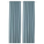 Комплект штор IKEA TIBAST (ТИБАСТ), Голубой, 145x250 см, 2 шт