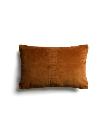 Чехол для подушки Tavre из оранжевого бархата с вышивкой, 30 x 50 см