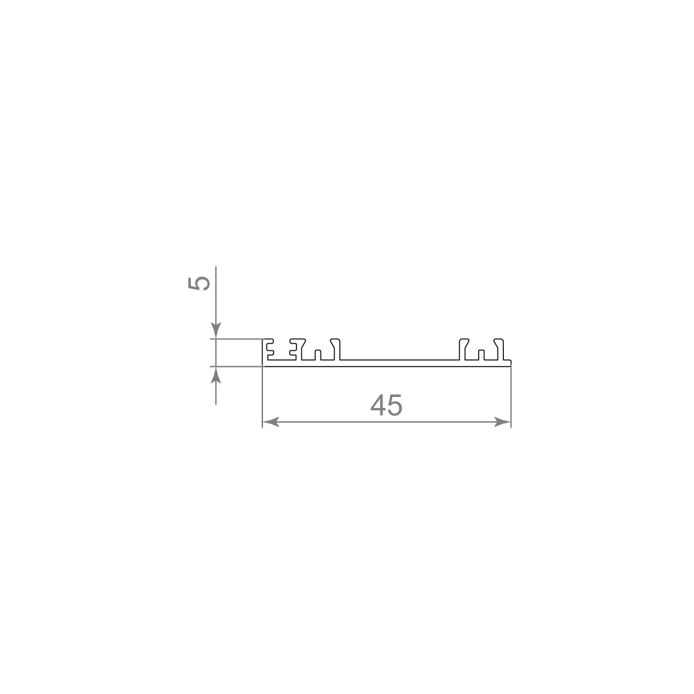 Карниз вертикальный SLD.Scope 5/45/3200 rail AL (3,2 м)