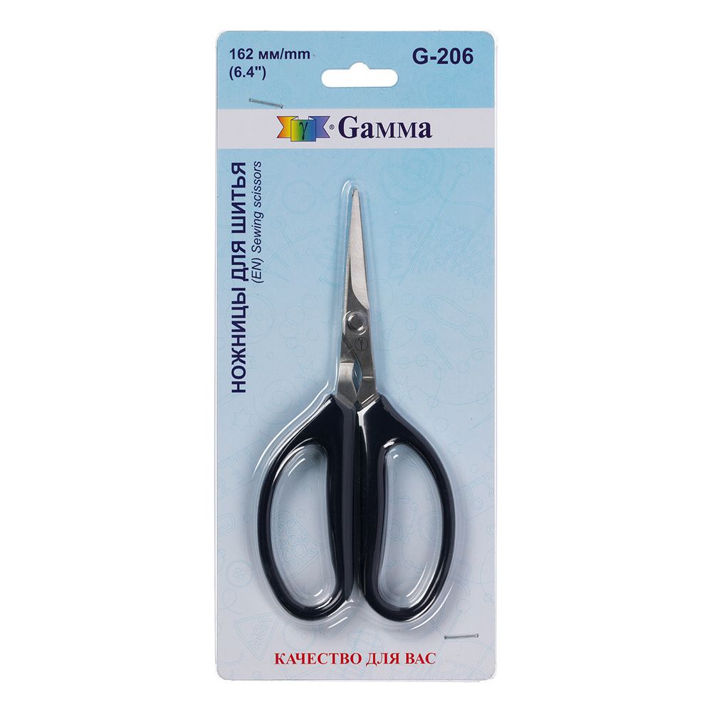 Ножницы портновские бытовые 16.2 см, Gamma G-206
