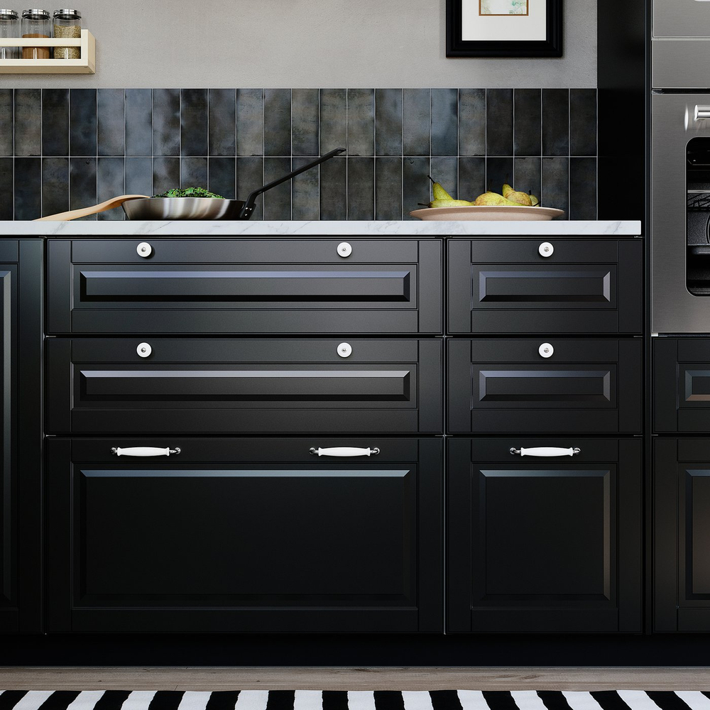IKEA BODBYN  (ИКЕА БОДБИН)  -  Фасад ящика - чёрный 40х40 см