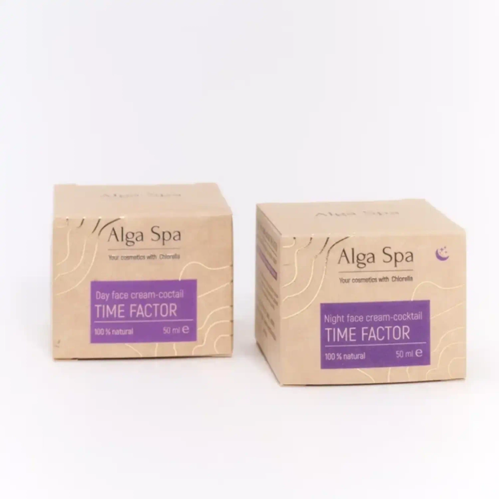 Крем-коктейль Alga Spa для лица ночной лифтинг эффект "Night face cream-coctail TIME FACTOR", 50 мл