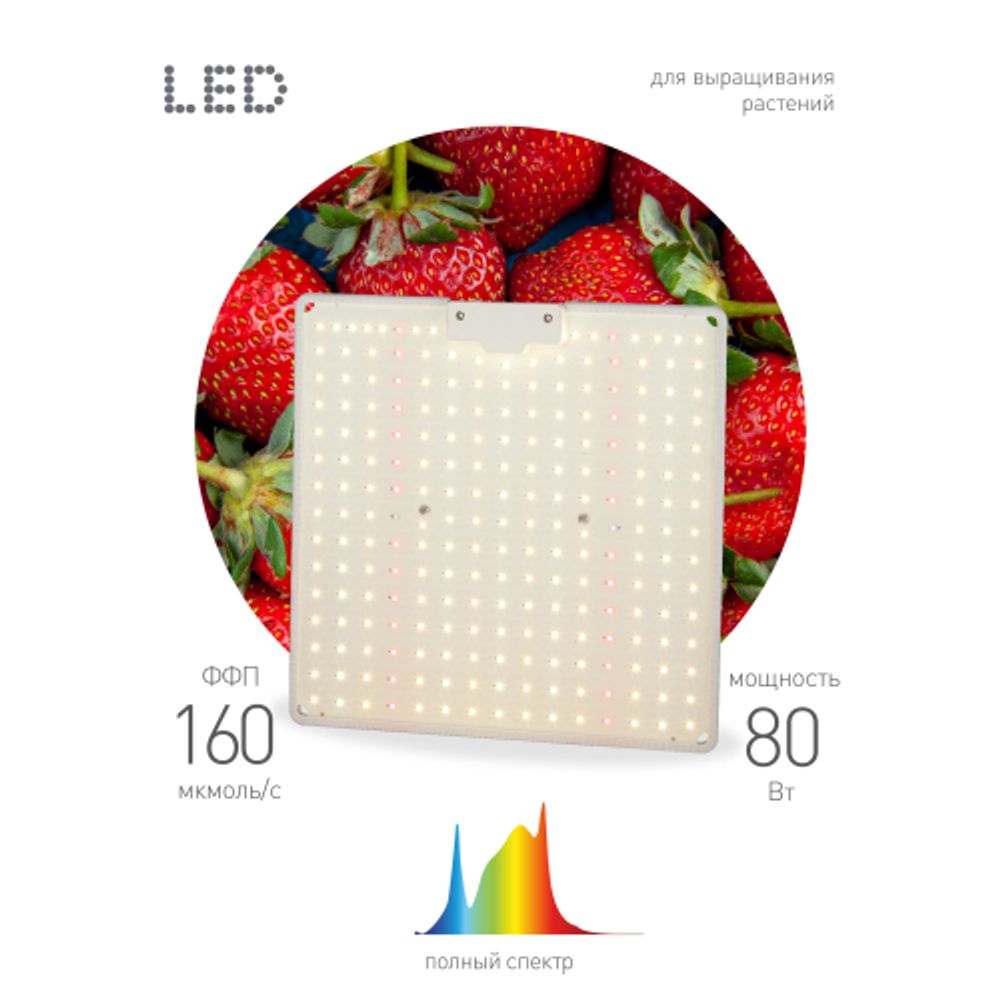 Квантум борд ЭРА FITO-80W-LED-QB Quantum board фитопрожектор полного спектра 80 Вт 3500К | Квантум борды (Quantum board)
