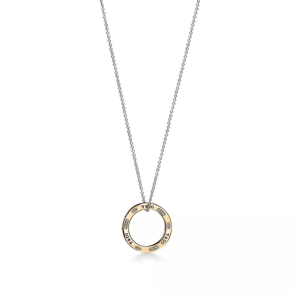 Подвеска из жёлтого золота на серебряной цепочке, Tiffany💠Exclusive - В наличии