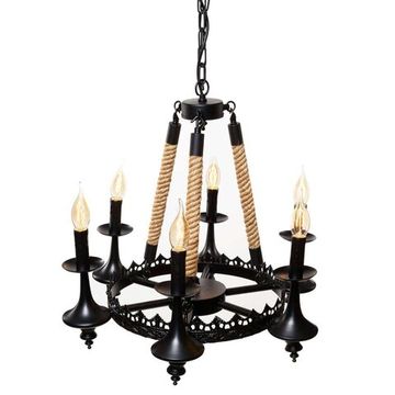 Подвесная люстра 6*Е14 LOFT1862-6 чёрный Castle LOFT IT