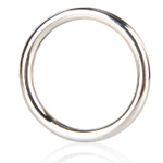 Стальное эрекционное кольцо STEEL COCK RING - 4.8 см. (Цвет: серебристый)