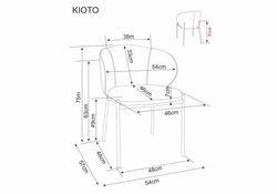 Стул SIGNAL KIOTO D t.255 светло-бежевый/орех