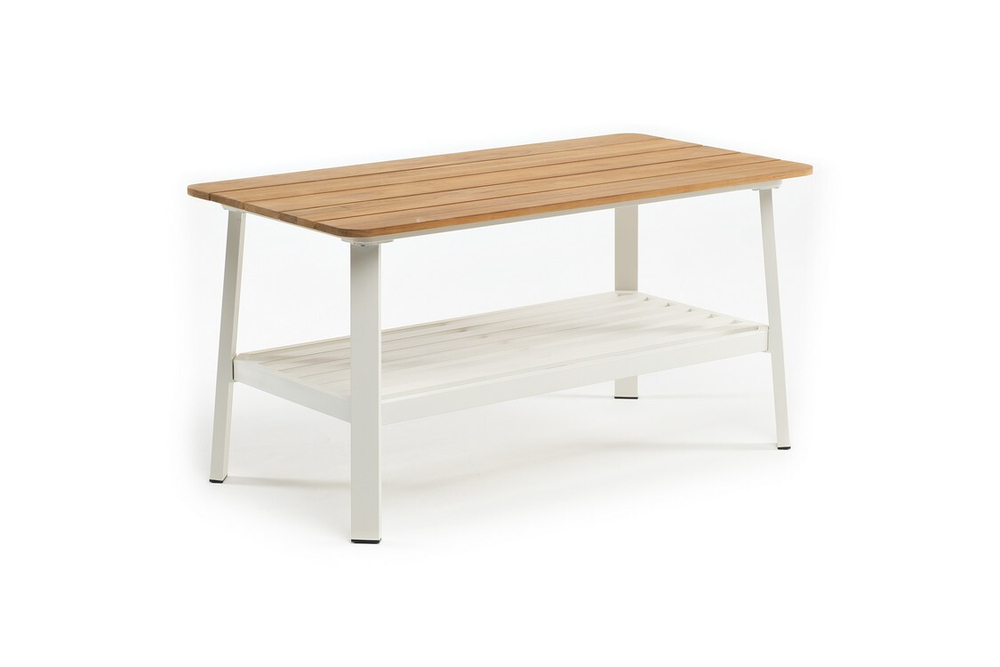 Кофейный стол из алюминия КОНКОРД белый