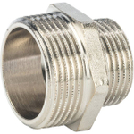 Ниппель редукционный STOUT SFT 0004 - 1"1/4 x 1" (для стальных труб, латунь никелированная)