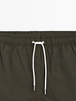 Massimo Dutti Однотонные плавки, хаки