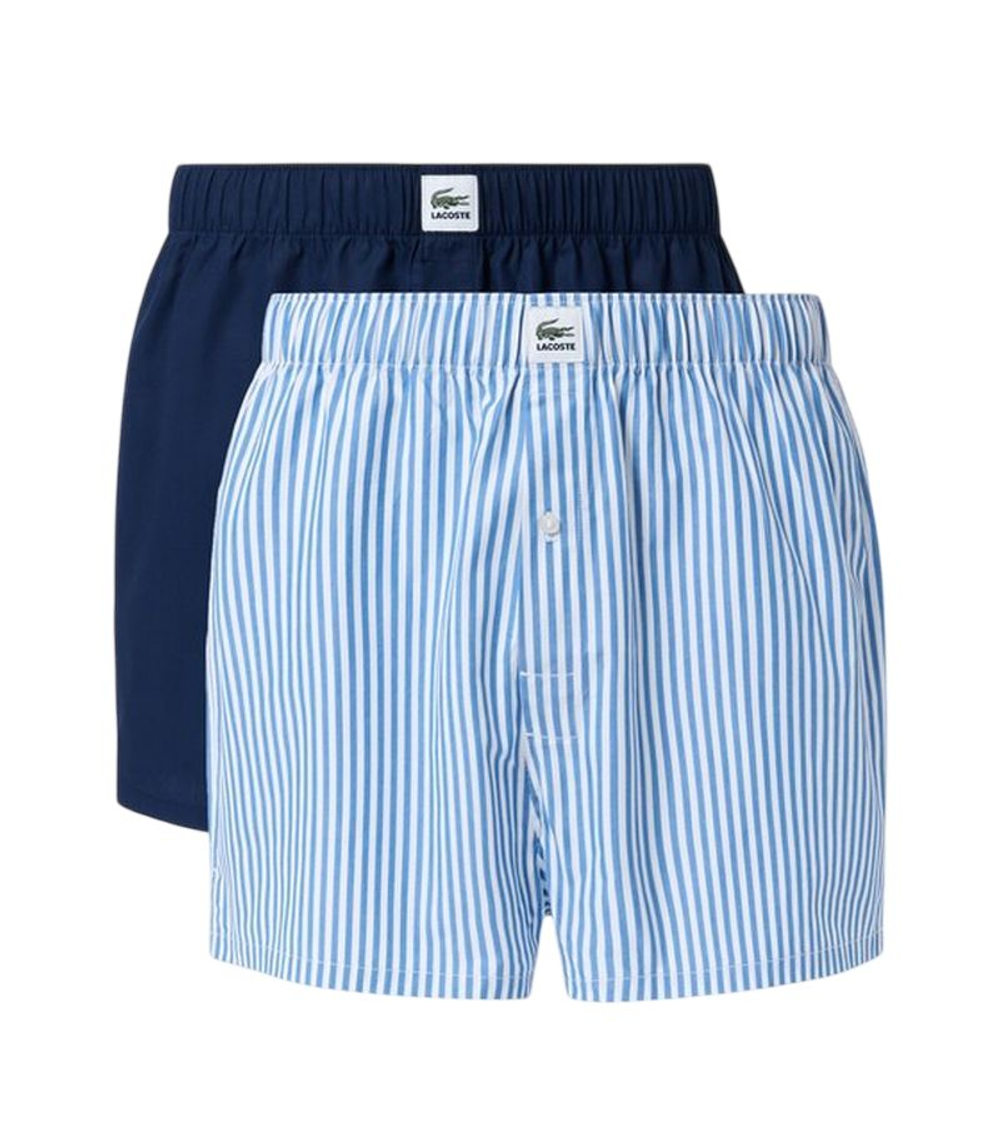 Боксерки теннисные Lacoste Cotton Woven 2P - navy blue/white
